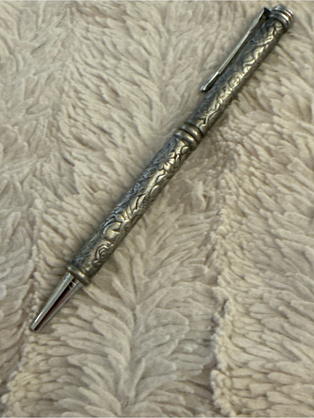 Ornate Solid Brass Engraved Ballpoint Pen—Price firm